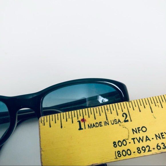 Anne Klein Teal Gradient Sunglasses Made In Italy - Picture 4 of 12